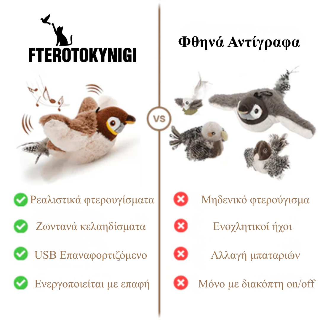 Φτερωτό Κυνήγι - Διαδραστικό Παιχνίδι για Γάτες